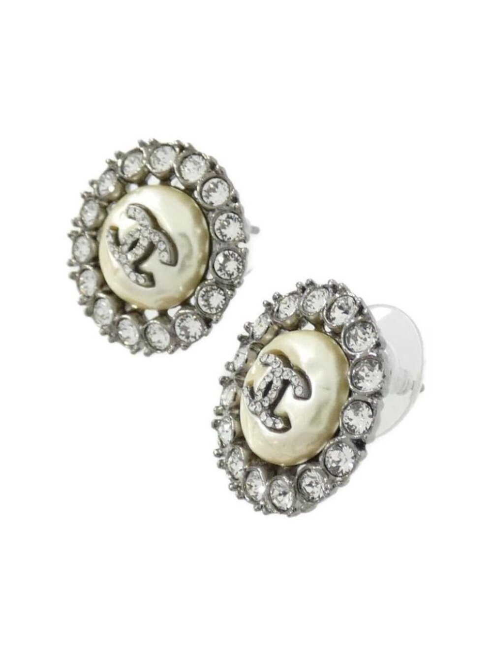 ★SOLD★ Chanel Earrings Silver - Picture 2 of 3